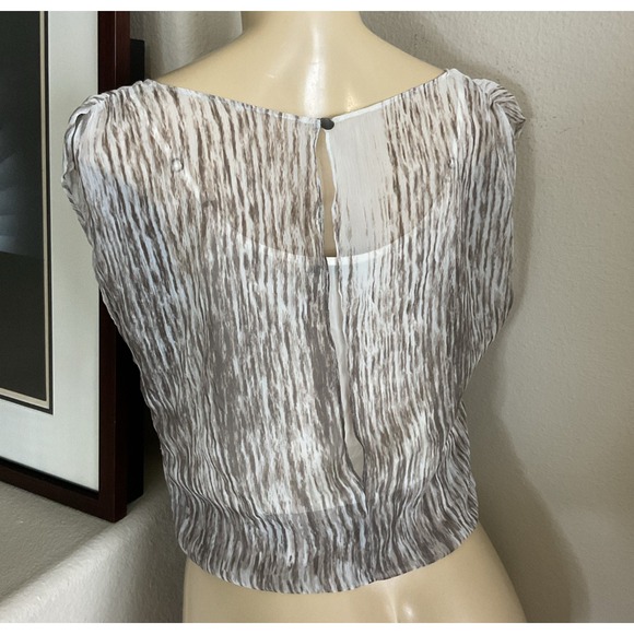 Alice + Olivia Top Layered Cami Blouse Silk Lining Women Sz XS Animal Print - Picture 8 of 10